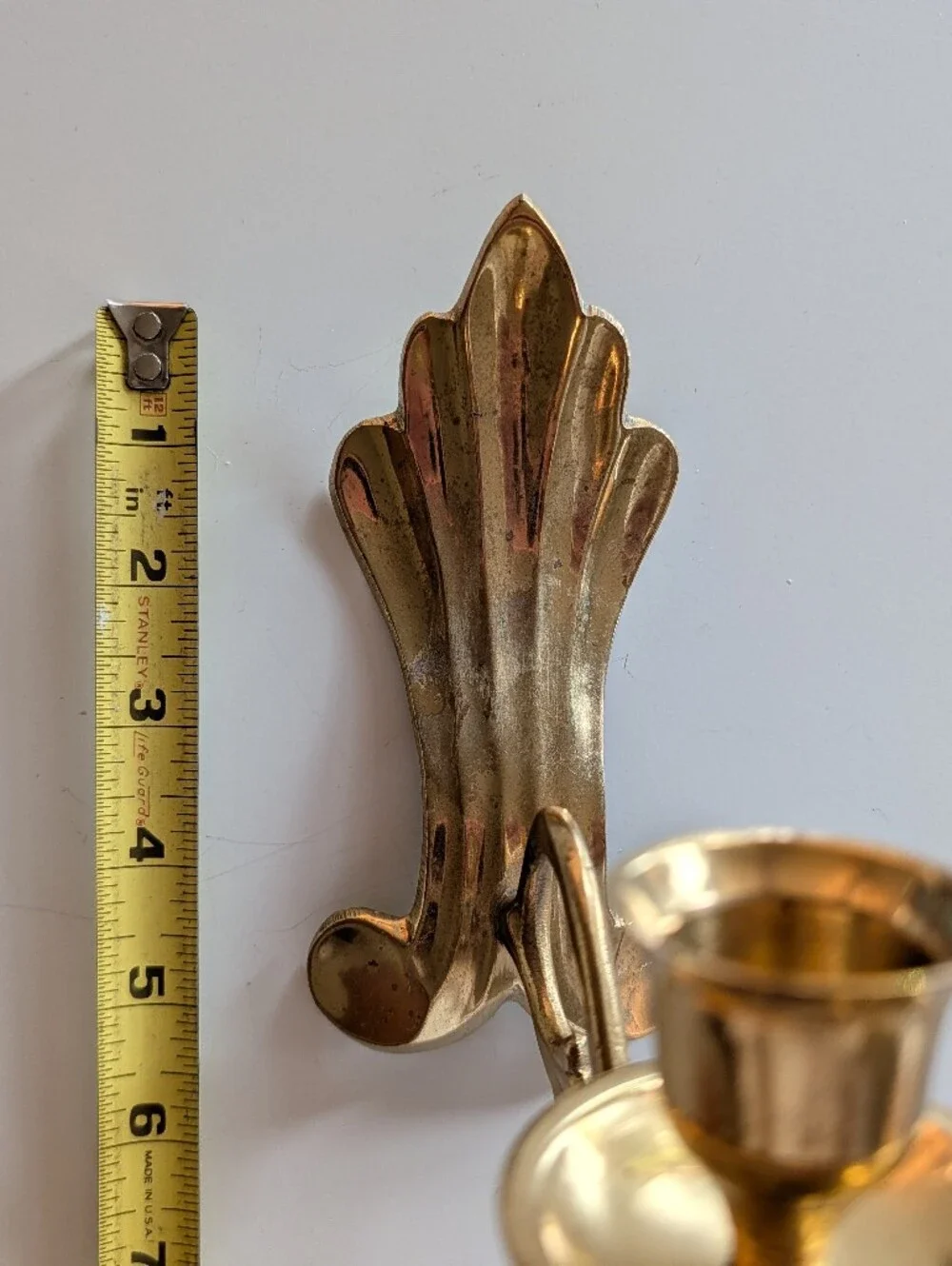 Solid Brass VINTAGE Candle Wall Sconce